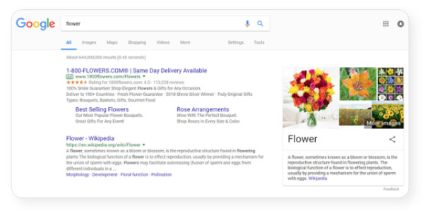 谷歌搜索花